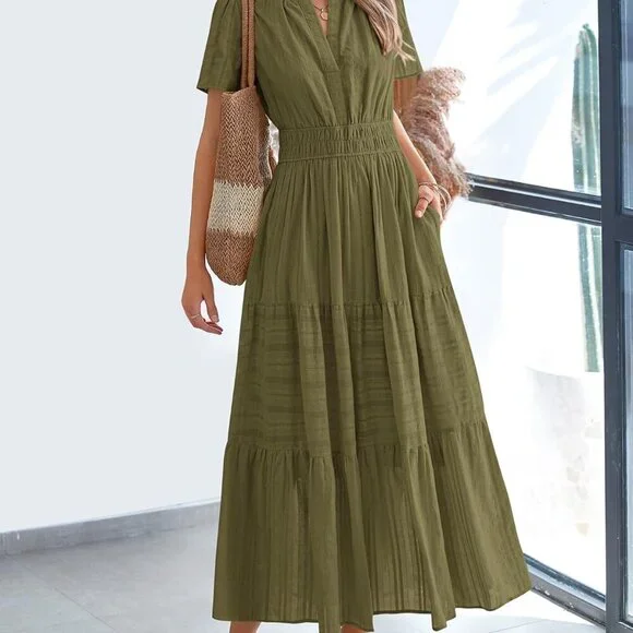 tropical floral maxi dress Lush Haven Green Multi Tropical Print Maxi Dress